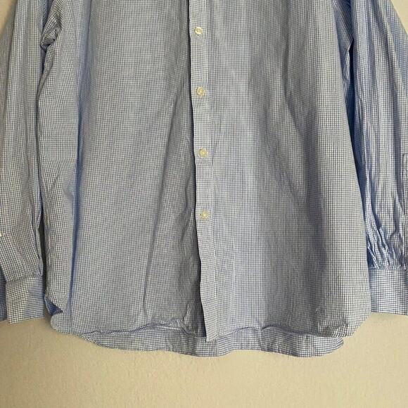 ❤️ Michael Kors sz 17.5 Men 100% cotton long sleeve blue dress button shirt‎ - Picture 2 of 9